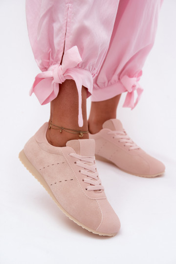 Rosa Damen-Sneaker aus Kunstveloursleder Melvelin 2