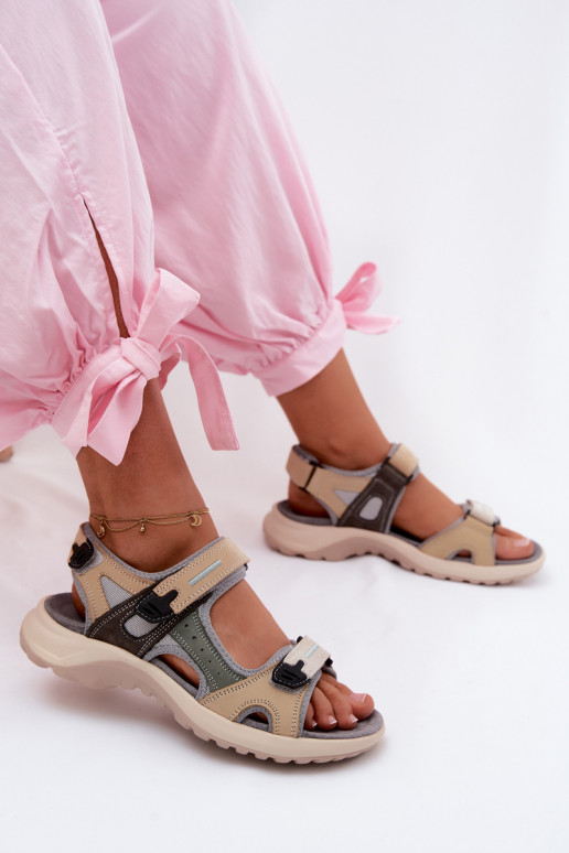Grijze dames sandalen in sportieve stijl Morenia