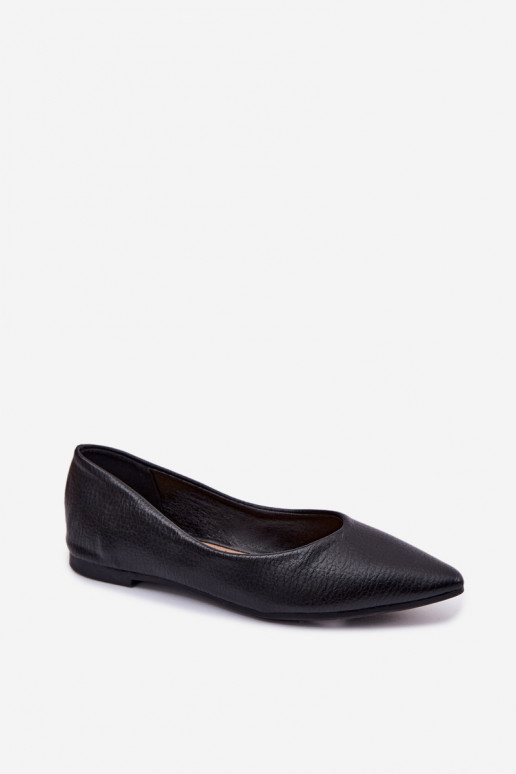 Ballerinas aus Kunstleder in Schwarz Nelisa