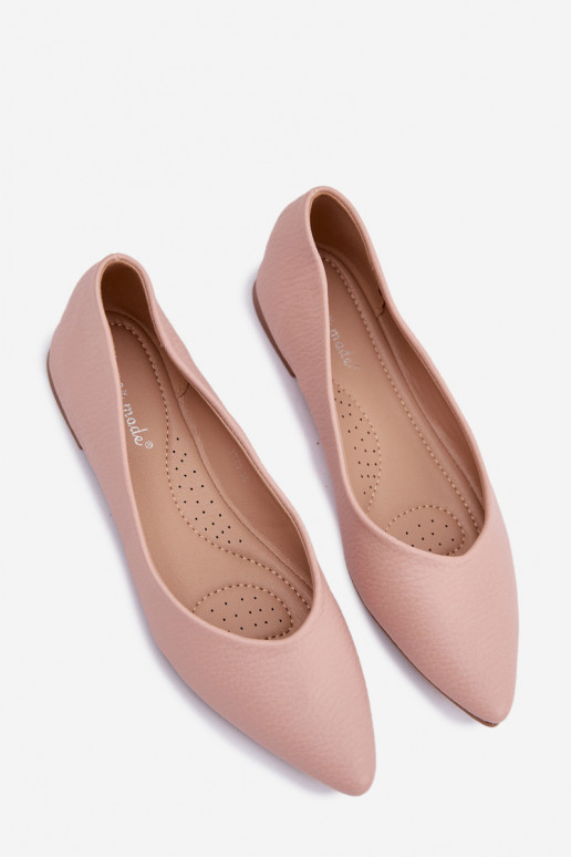 Ballerines en simili cuir couleur rose Nelisa