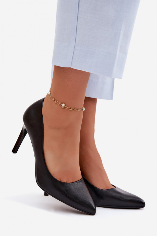 Hochhackige Schuhe aus Kunstleder Sergio Leone 1339 in schwarzer Farbe