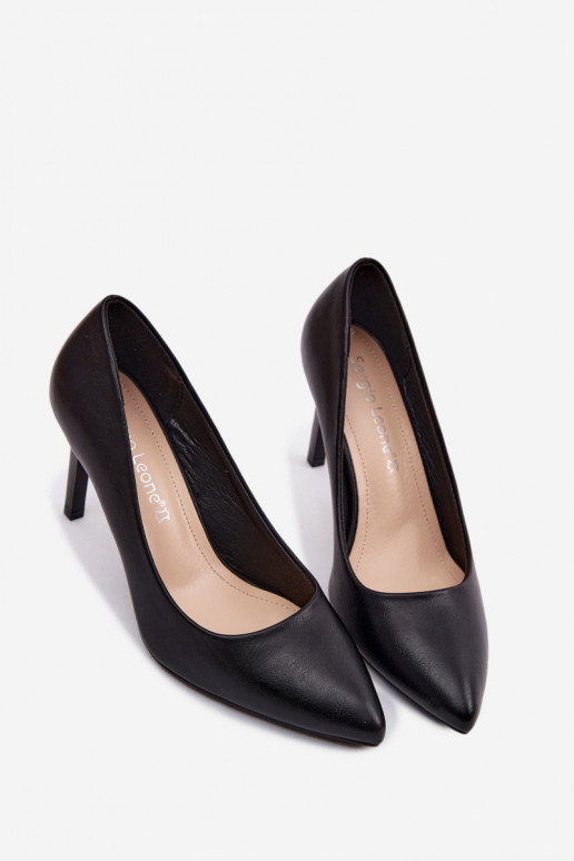 Hakken van kunstleer Sergio Leone 1339 zwarte kleur