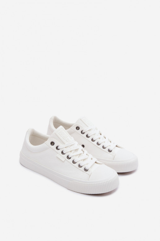 Heren lage vrijetijdsschoenen witte kleur