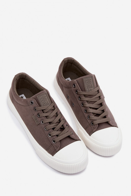 Chaussures décontractées basses grises pour hommes