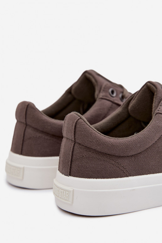 Chaussures décontractées basses grises pour hommes