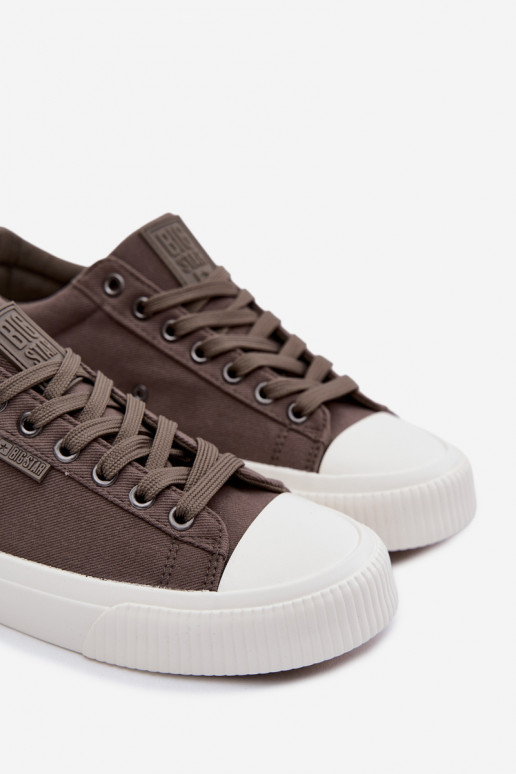 Heren lage vrijetijdsschoenen grijze kleur