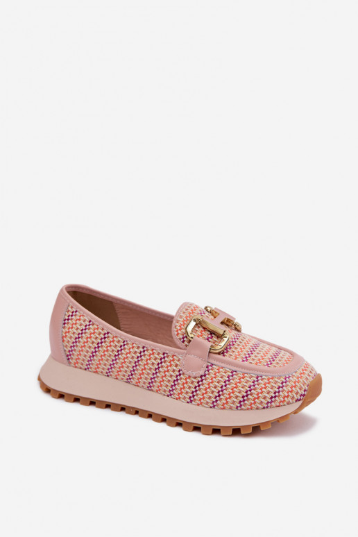 Rosa Slipper-Sneaker mit goldenen Details GOE TT2N4081