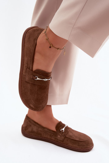 Mocassins barefoot en daim Zazoo 322, couleur marron
