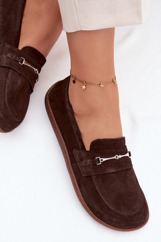 Suède barefoot mocassins Zazoo 322, chocolade kleur