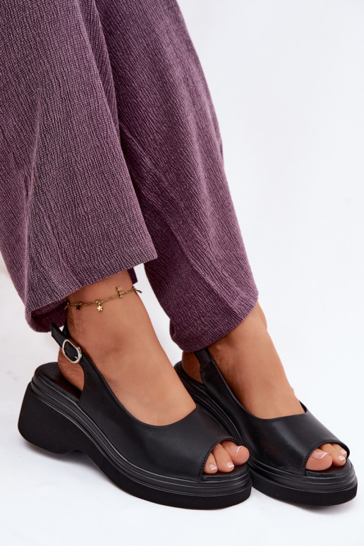 Leer Platform sandalen Vinceza 66936 zInart