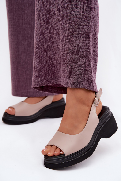 Haut Plateausandalen Vinceza 66936 Beige