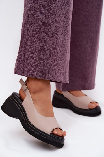 Haut Plateausandalen Vinceza 66936 Beige 2