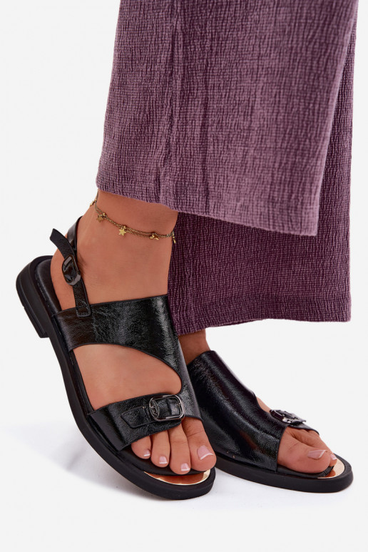 Sandales pour femmes Féminin avec des talons larges Vinceza 86434 couleur noire