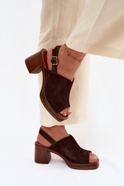 Peau Talons hauts élégants en daim Enregistrer Vinceza 39995 CzekoladoÀe