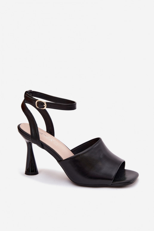 Damensandalen mit Absätzen Vinceza 62297 schZuarze Farbe