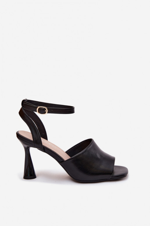 Sandales à talons noires pour femmes Vinceza 62297