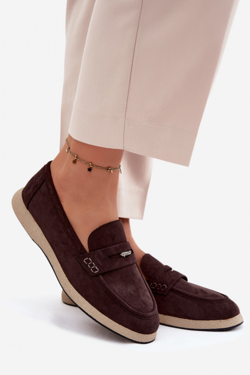 mocassins pour femmesImitacji en daimu Vinceza 62273 CzekoladoÀe