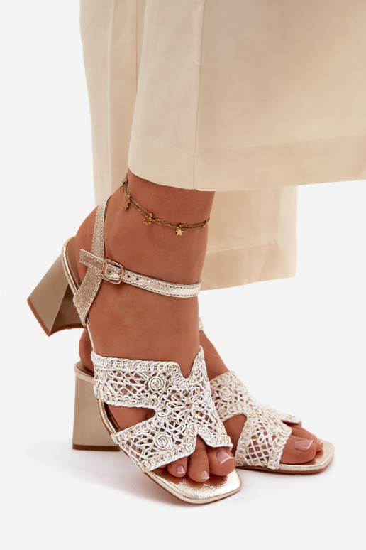 Sandales à talons hauts pour femme Vinceza 20282 couleur dorée