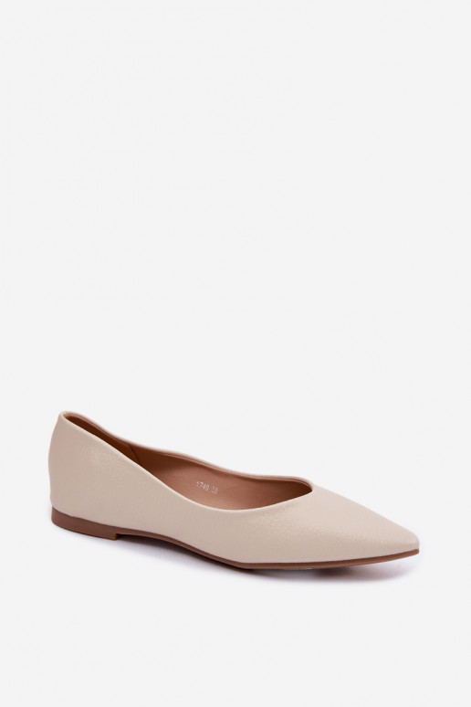 Ballerines en simili cuir couleur sable Nelisa