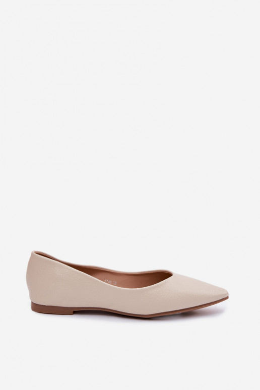 Ballerines en simili cuir couleur sable Nelisa