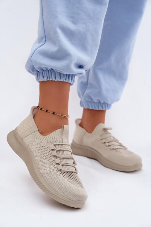 Sandfarbene Slipper-Sneaker Olive