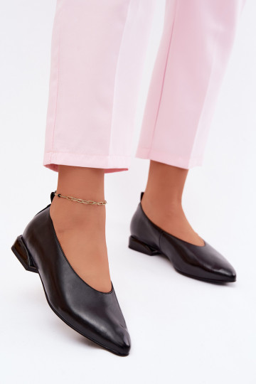 Ballerines noires à talons larges Hoshi 2