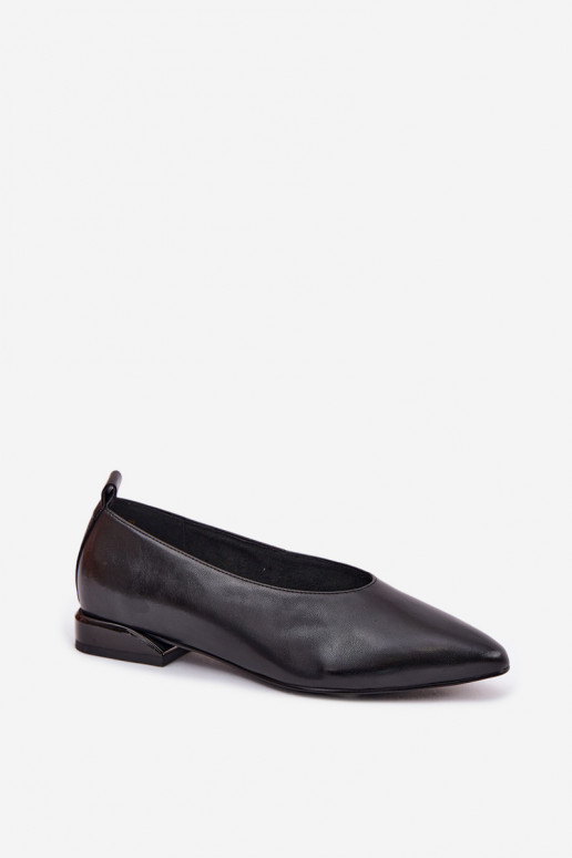 Ballerinas mit breiten Absätzen schZuarze Farbe Hoshi