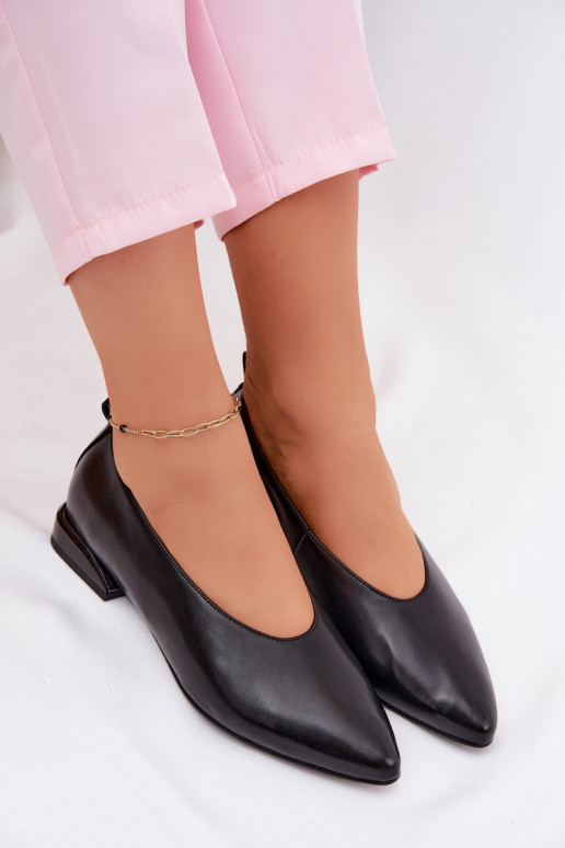 Ballerines noires à talons larges Hoshi