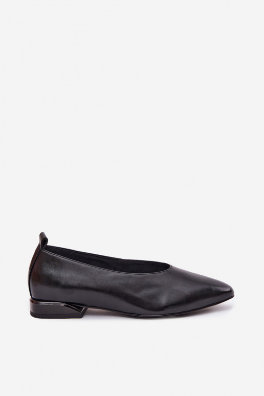 Ballerines noires à talons larges Hoshi