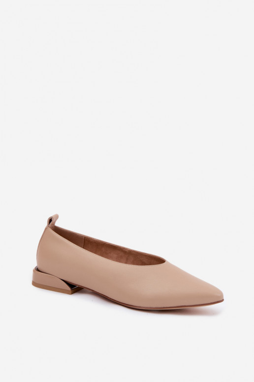 Ballerinas mit breiten Absätzen Beige Hoshi