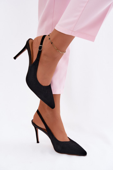 Dames sandalen met dunne hakkenOpturalnego van suèdeu zInart Kandy