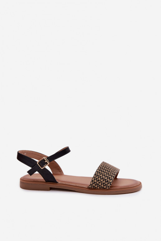 Schwarze Damen-Platformsandalen Lumina
