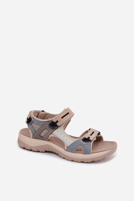 Damensandalen Feminin IN SportoZuym Stylu McKeylor 95414 Beige-blaue Farbe