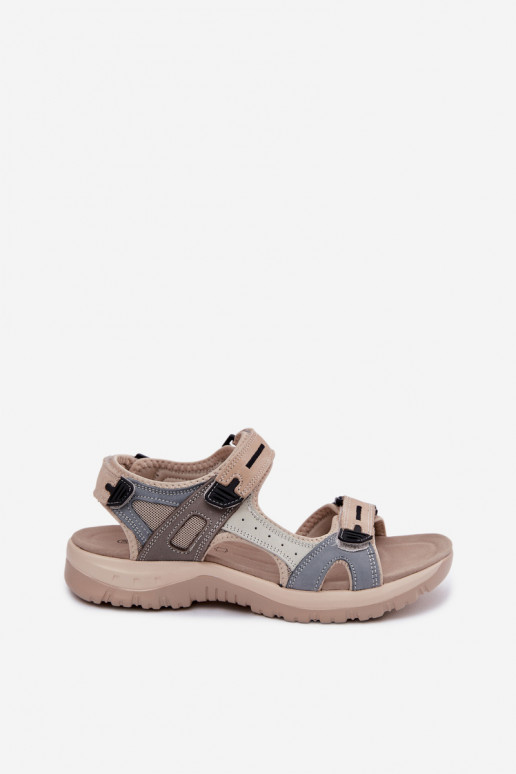 Sandales sportives pour femmes McKeylor 95414 sable-bleu