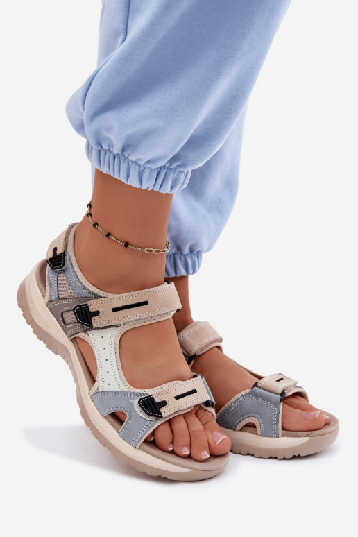 Damensandalen Feminin IN SportoZuym Stylu McKeylor 95414 Beige-blaue Farbe