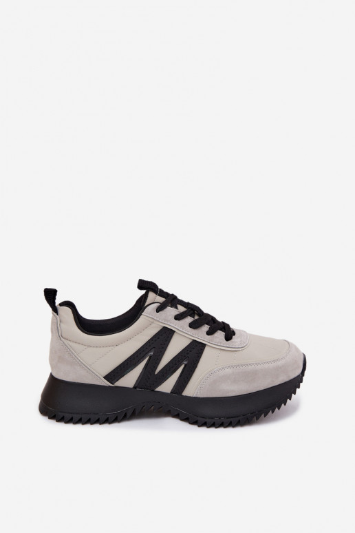 en daim Chaussures modèle baskets Féminin avec une plateforme Vinceza 41521 couleur grise