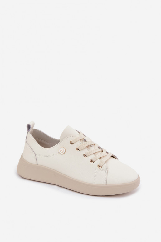 Leer schoenen Dames Vinceza 41508 ivoor