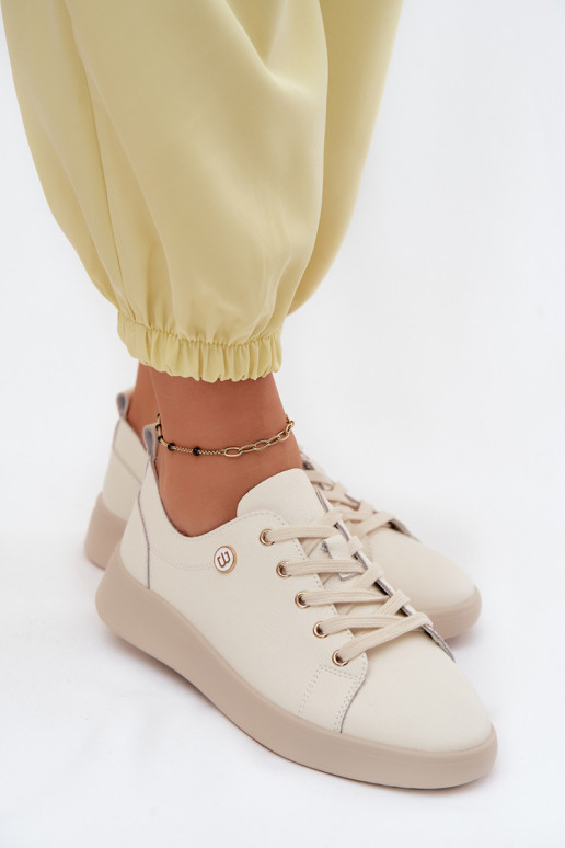 Leer schoenen Dames Vinceza 41508 ivoor