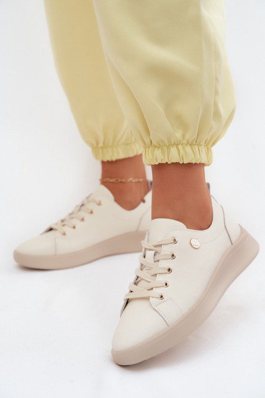 Chaussures en cuir Vinceza 41508 ivoire