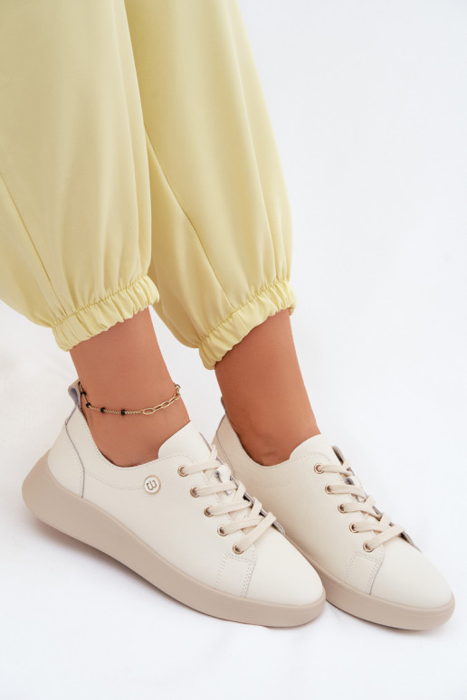 Leren schoenen Vinceza 41508 ivoorkleurig