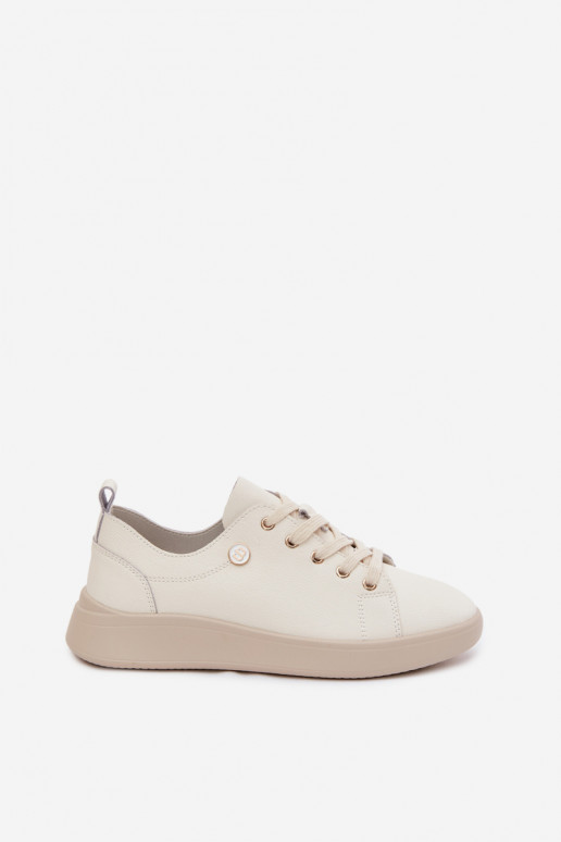 Chaussures en cuir Vinceza 41508 ivoire