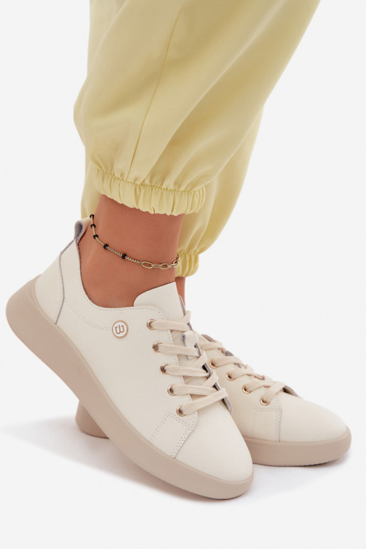 Leer schoenen Dames Vinceza 41508 ivoor