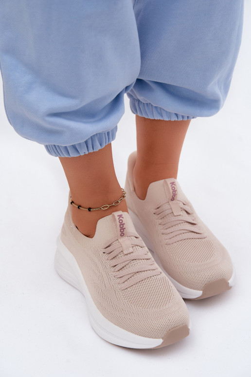 materiaal sportschoenen Sneakers model schoenen Dames Persistent model Kobbo 102425 beige