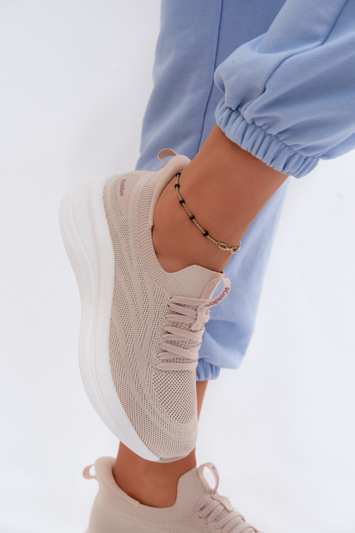 materiaal sportschoenen Sneakers model schoenen Dames Persistent model Kobbo 102425 beige