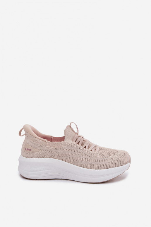  baskets Chaussures modèle baskets Féminin Un modèle convaincant Kobbo 102425 beige