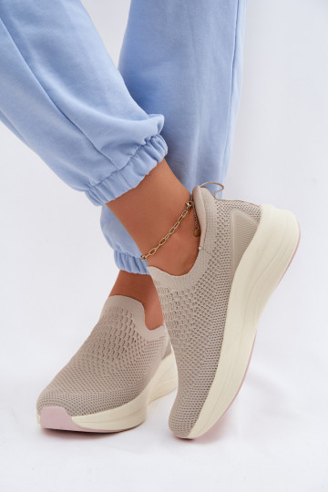 Un modèle convaincant Chaussures modèle baskets Féminin  Kobbo 102424 beige 2