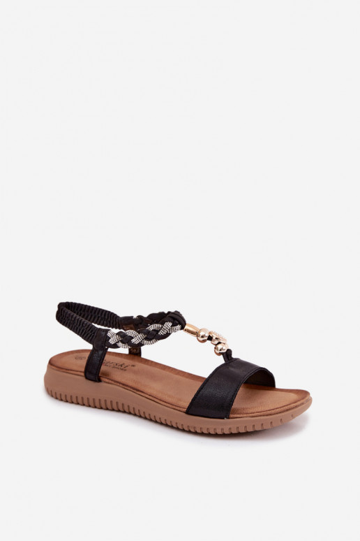 Flache Sandalen für Frauen in Schwarz