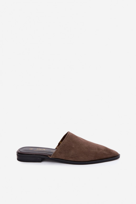 Wildleder-Mules D&A JC61-1004 khaki