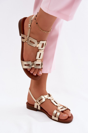 Flache Sandalen S.Barski PL61-0903 gold
