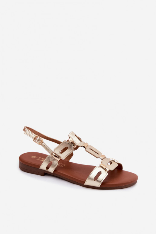 Flache Sandalen S.Barski PL61-0903 gold